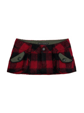 Cargo Micro Skirt [Red Check]
