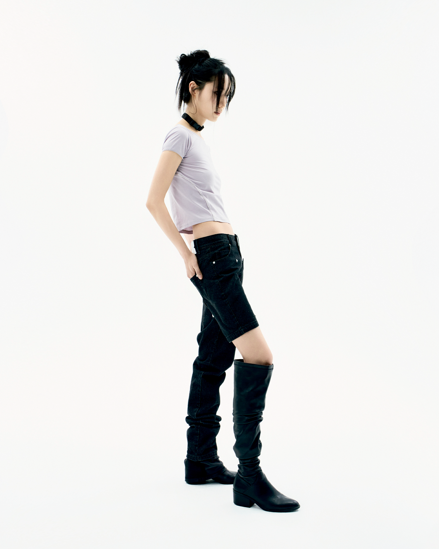 Detachable Button Denim Black – OJOS – London UK | YUGU