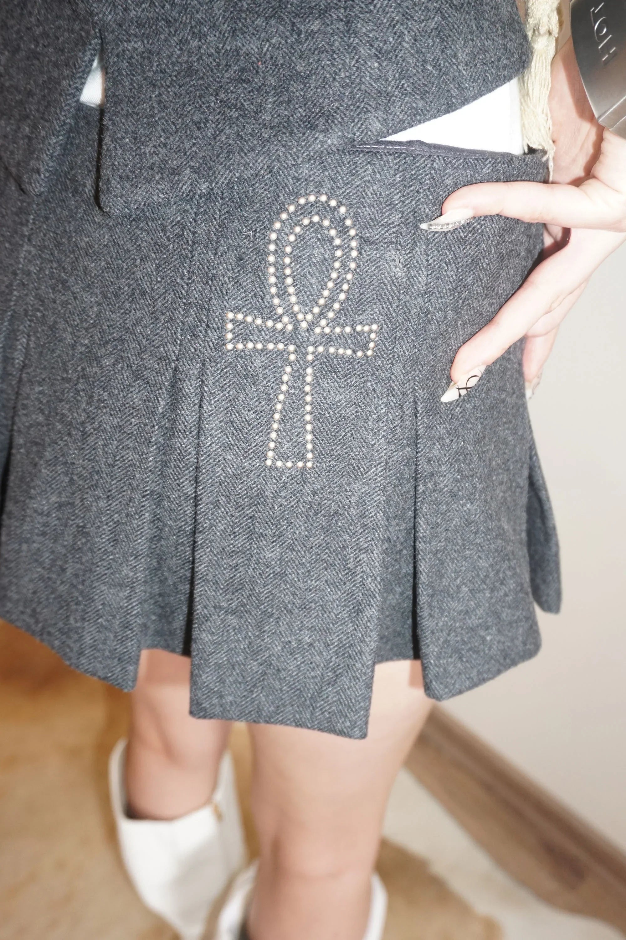 sculptor スカート Wool Micro Wrap Skirt Wool Micro Wrap Skirt Gray – SCULPTOR JAPAN