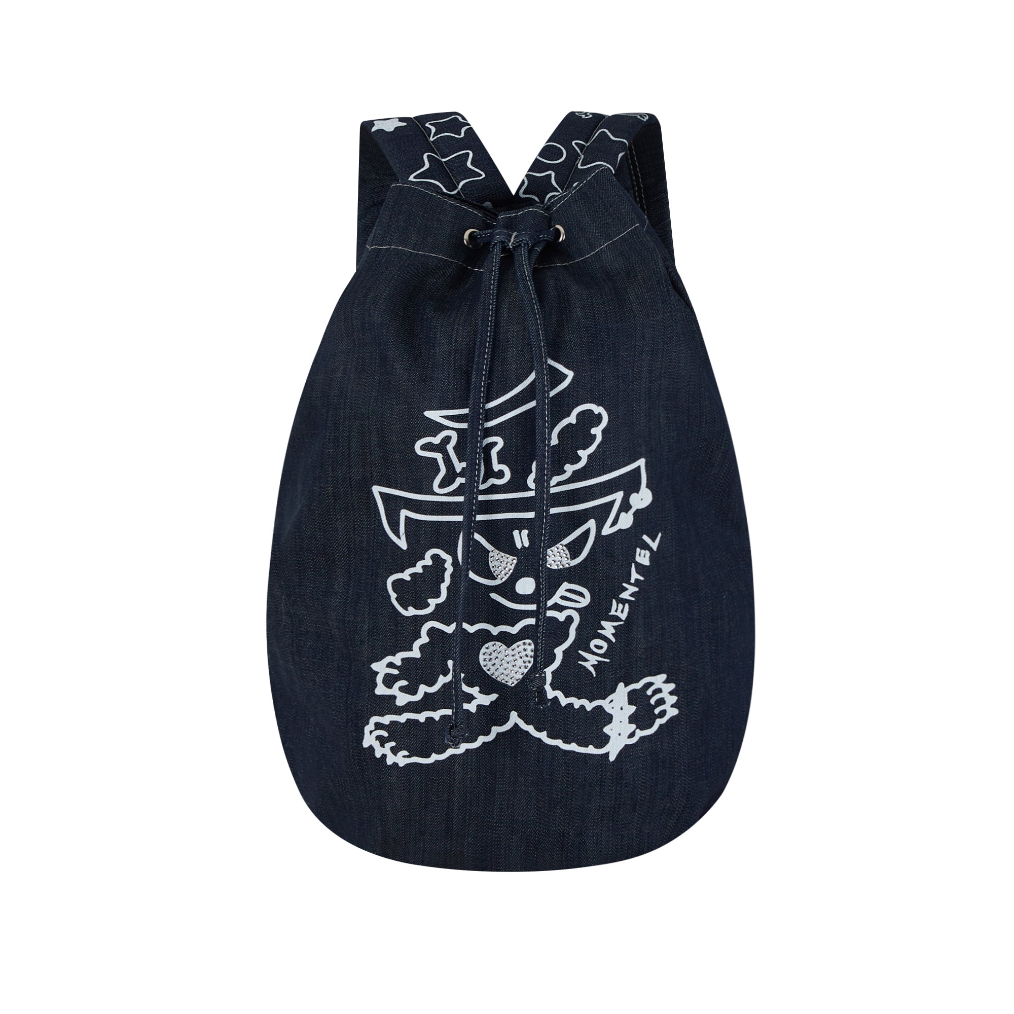 Hot Fix Love Denim Backpack Indigo Denim – MOMENTEL – London UK | YUGU