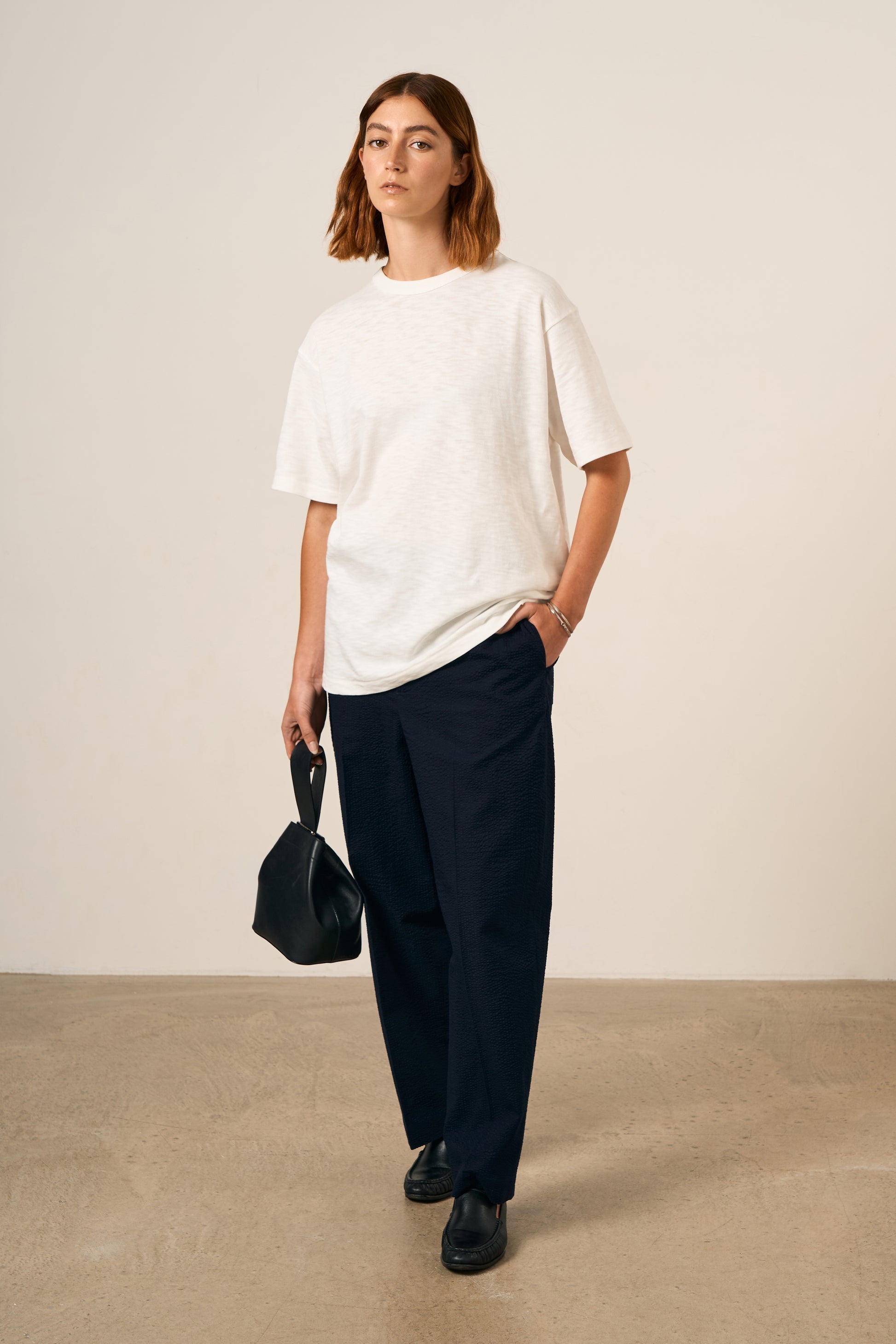 Cotton Slub T-Shirt White – JIN LEE – London UK | YUGU