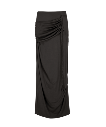 Layering Draped Maxi Skirt Charcoal – OJOS – London UK | YUGU