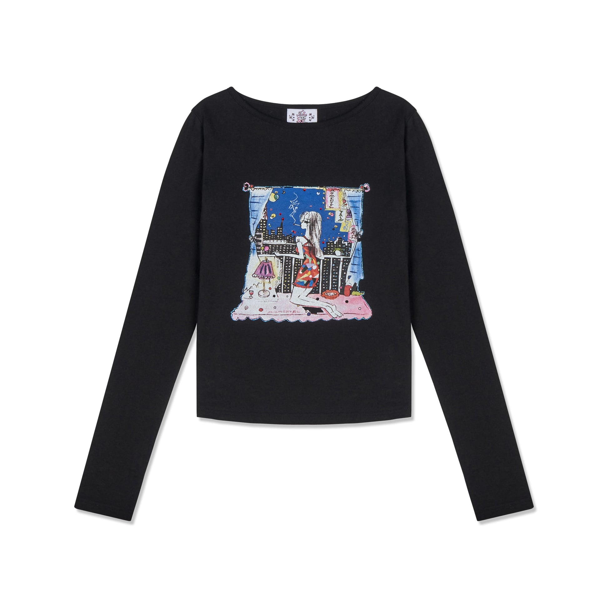 Love City Boat Neck T-shirt Black – MOMENTEL – London UK | YUGU