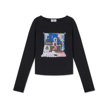 Love City Boat Neck T-shirt Black – MOMENTEL – London UK | YUGU