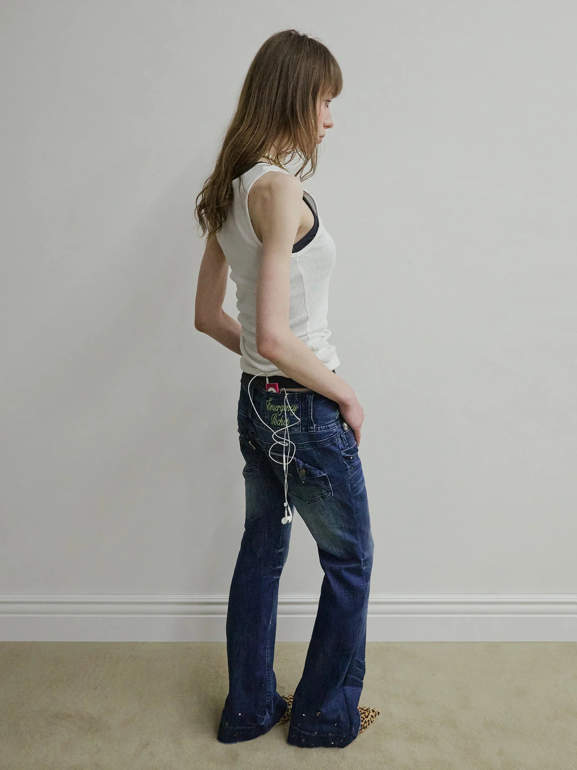 DIY Lowrise Bootcut Jeans [Mid Blue]