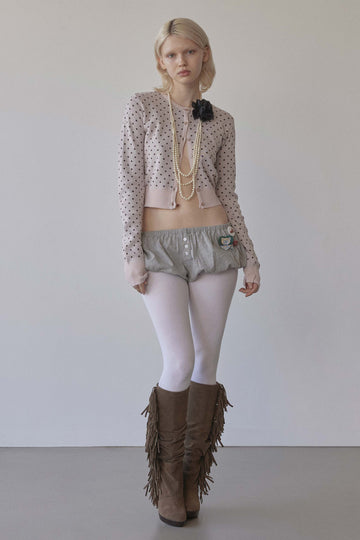 Polka Dot Cardigan Baby Pink – SCULPTOR – London UK | YUGU