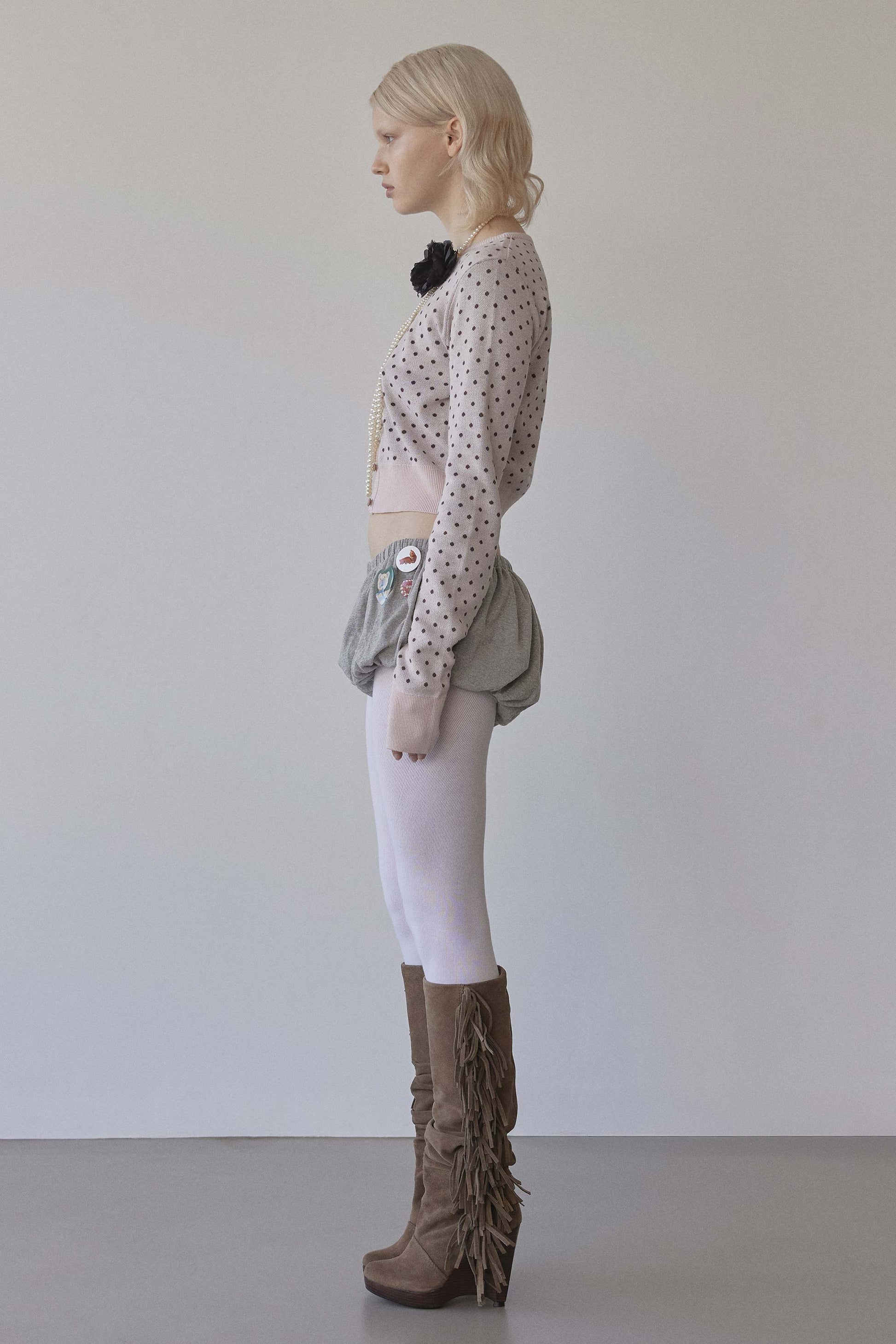 Polka Dot Cardigan Baby Pink – SCULPTOR – London UK | YUGU