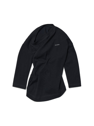 Twist 3/4 Sleeve Top [Black]