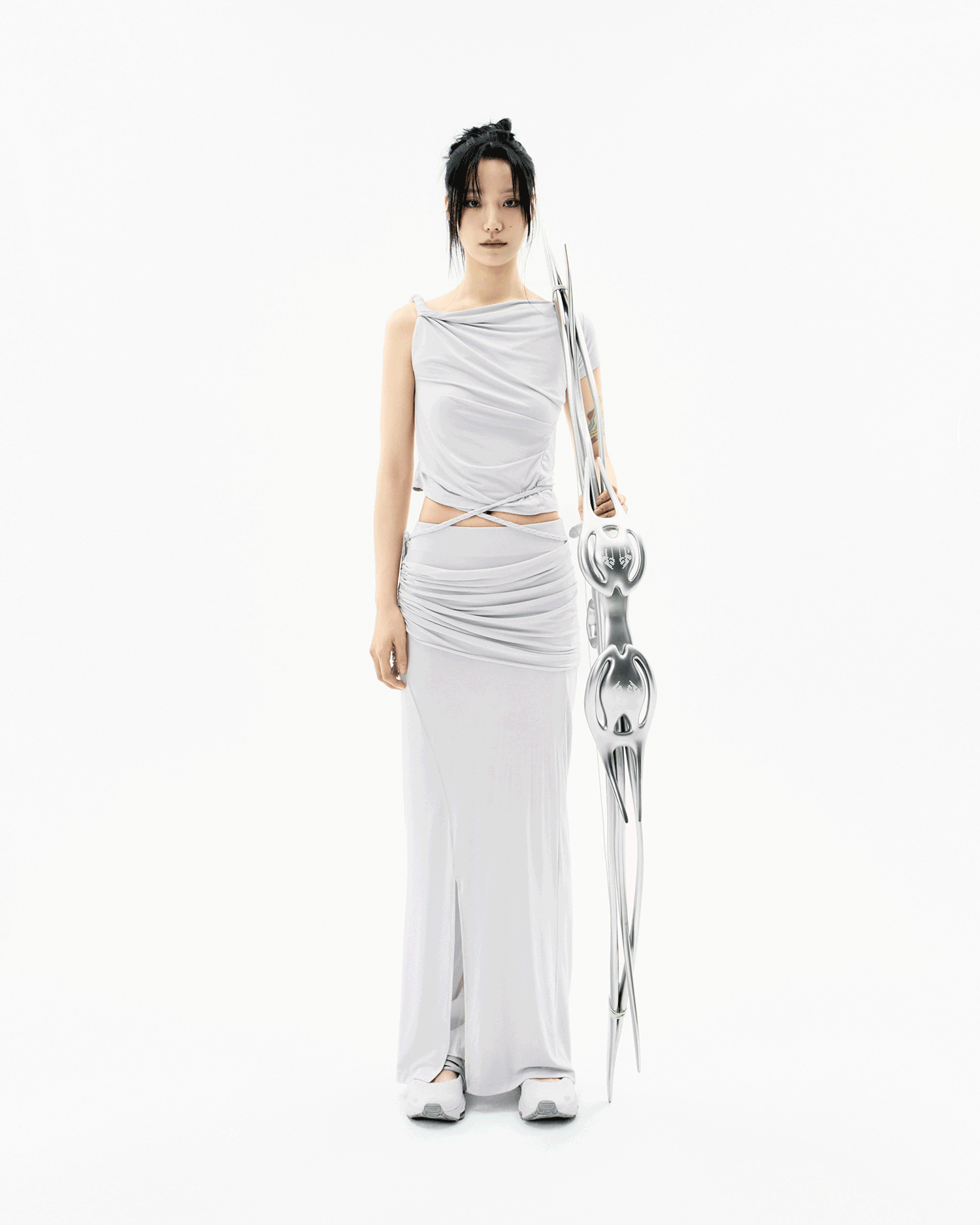 Twisted Tuck Cap Sleeveless Warm Grey – OJOS – London UK | YUGU