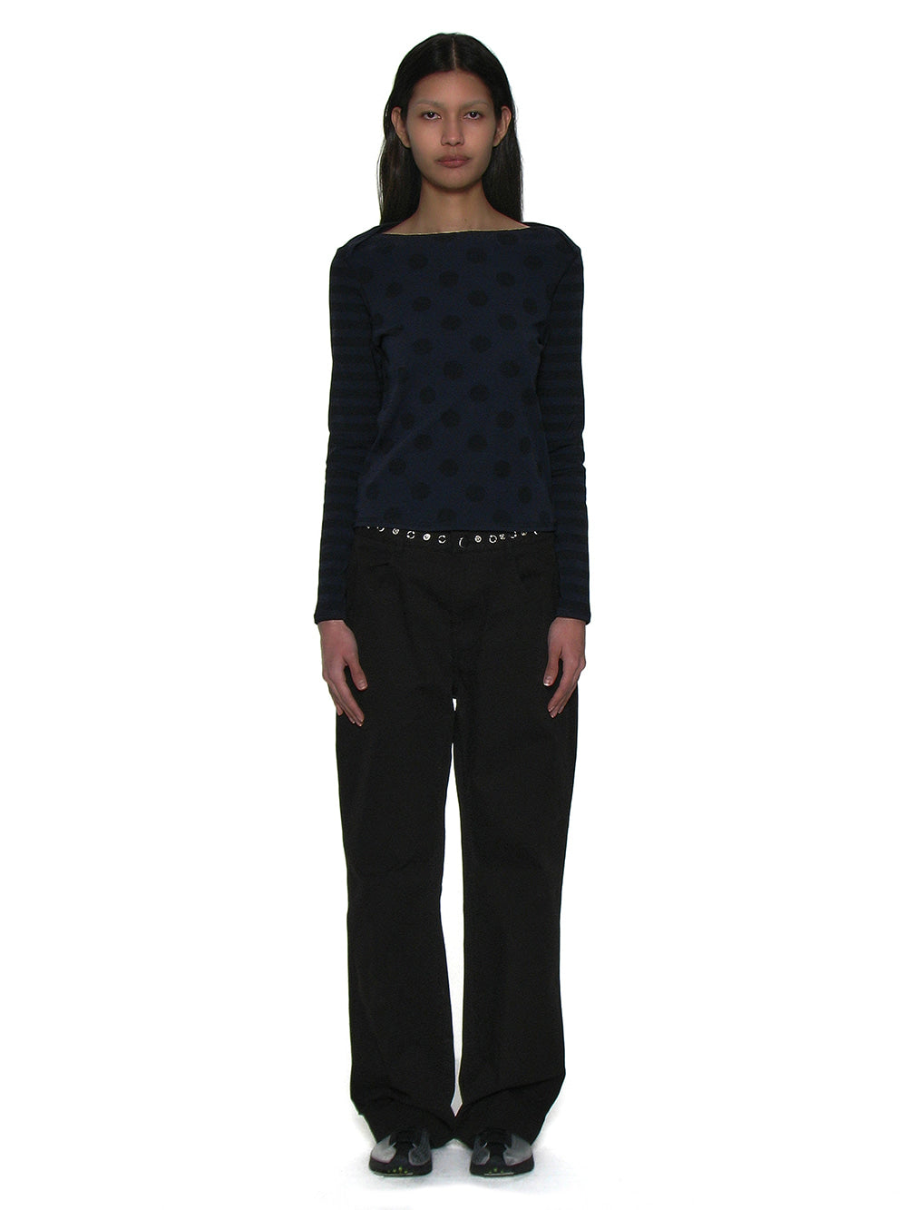 Dot Stripe Long Sleeve Navy – PARTIMENTO WOMEN – London UK | YUGU