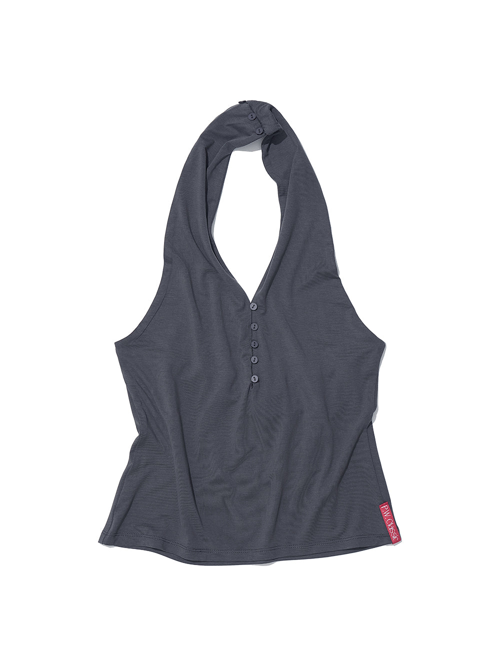 PWC Button-Up Jersey Halter Neck Top Charcoal – PARTIMENTO WOMEN – London UK | YUGU