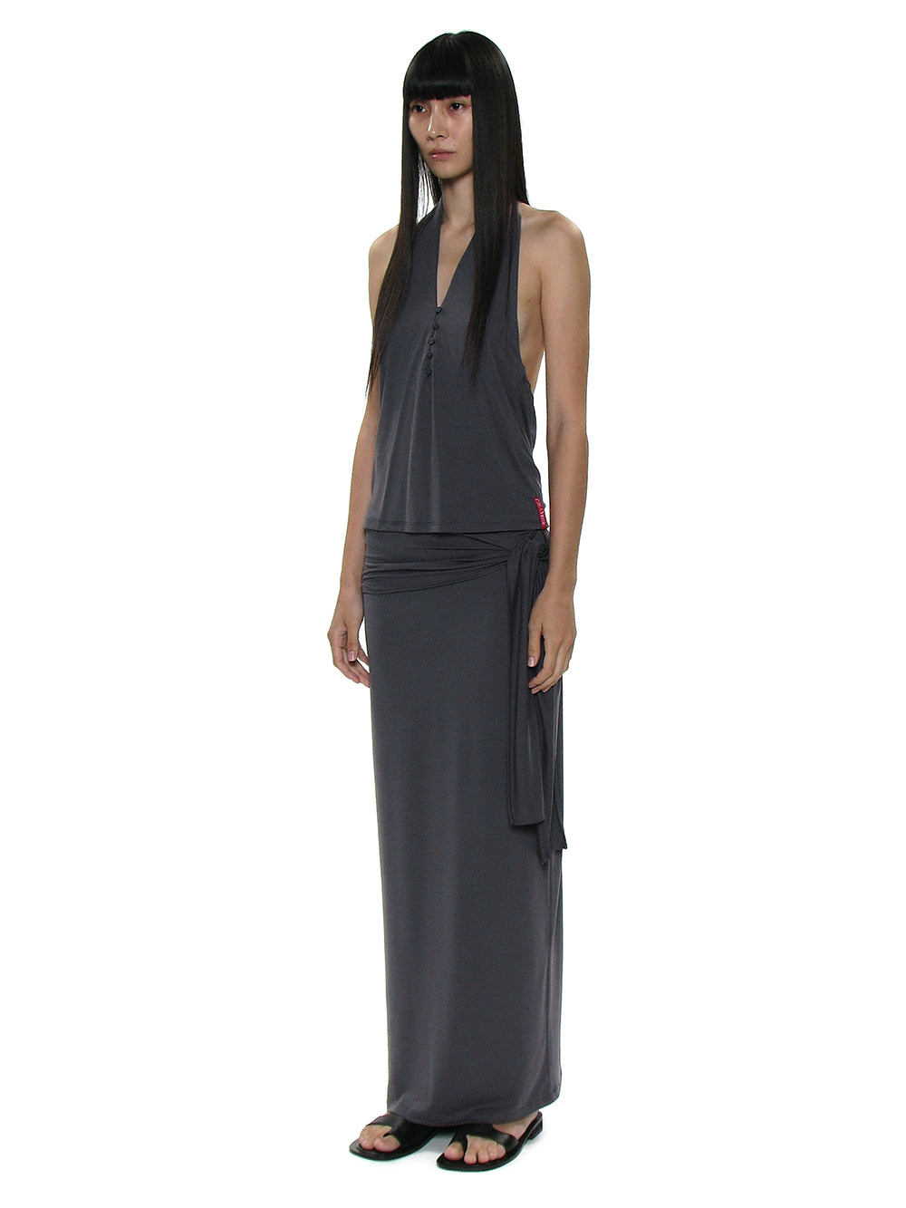 PWC Button-Up Jersey Halter Neck Top Charcoal – PARTIMENTO WOMEN – London UK | YUGU