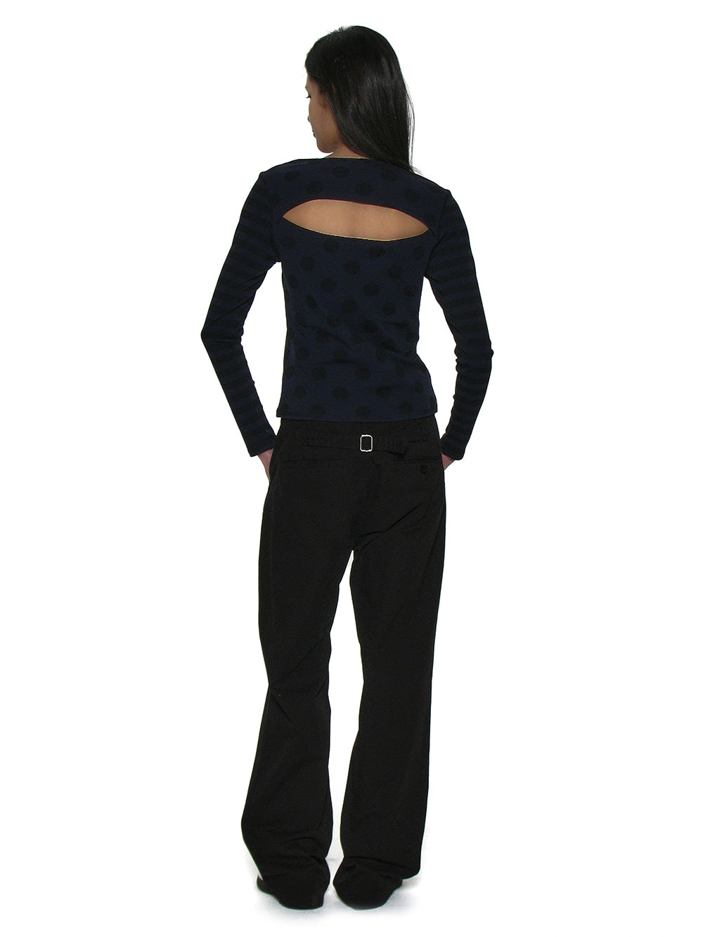 Dot Stripe Long Sleeve Navy – PARTIMENTO WOMEN – London UK | YUGU