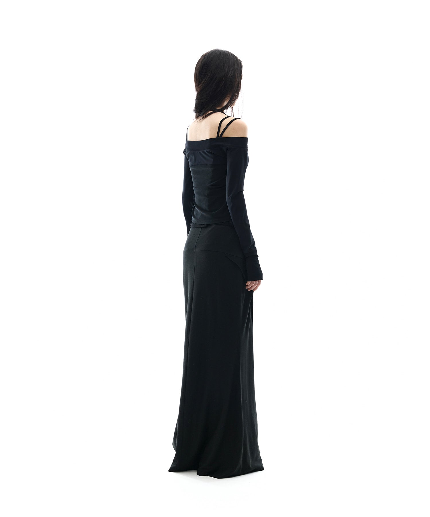 Off Shoulder Halter Zip up [Black] – OJOS – London UK | YUGU