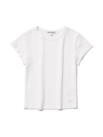 Lace Punching 90s Short Sleeve Tee White